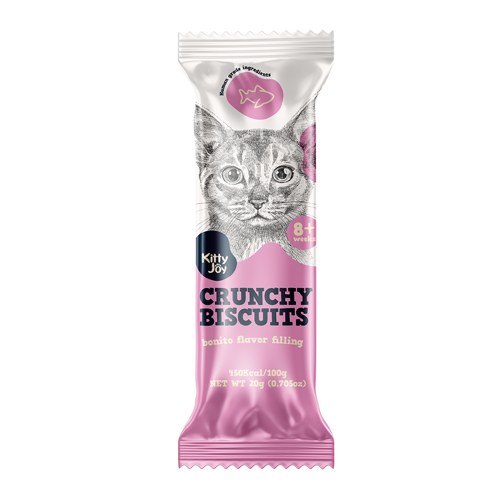 Kitty Joy Crunchy Biscuits with Bonito Flavor Filling Cat Treats