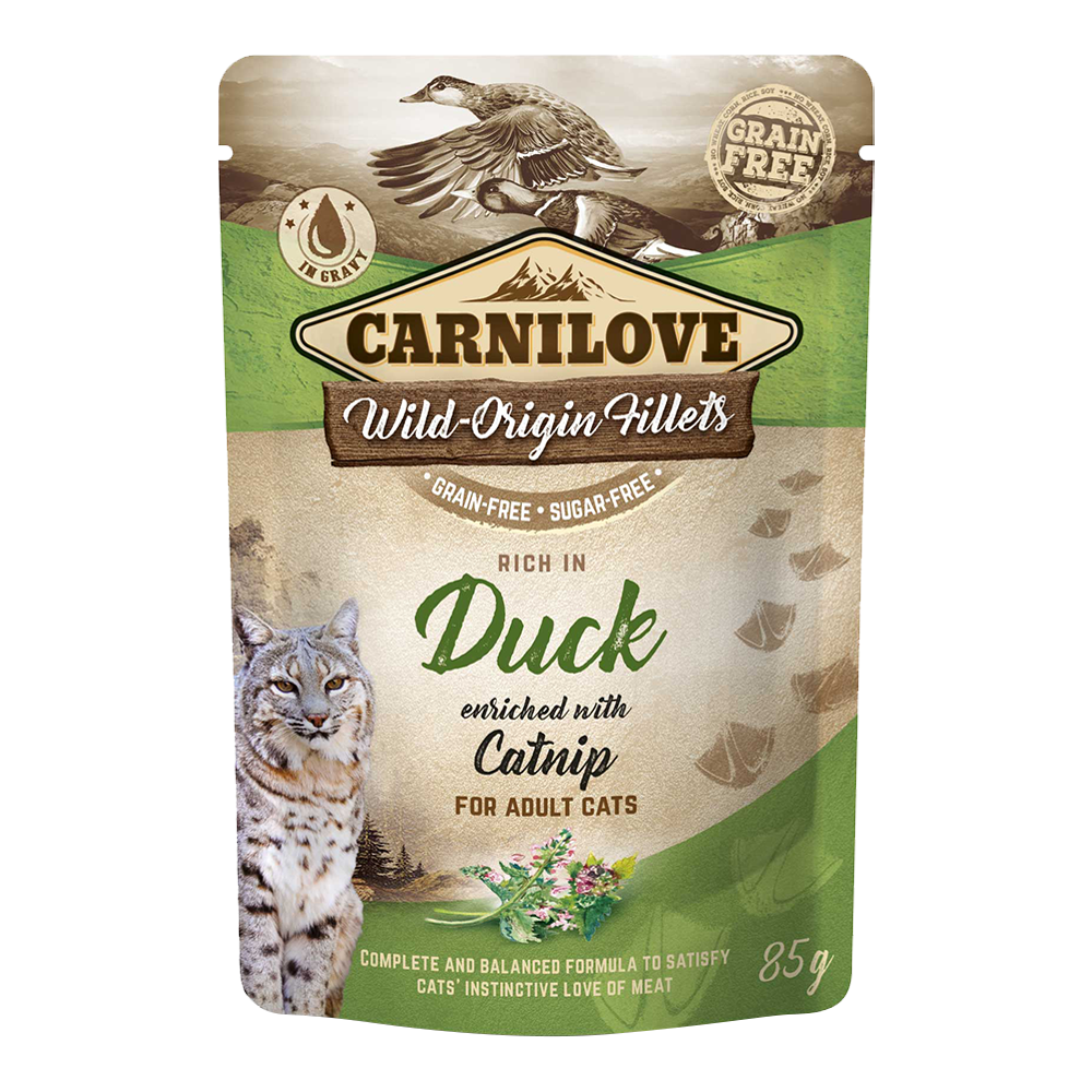 Carnilove Duck enriched with Catnip for Adult Cats (Wet Food Pouches)