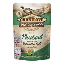 Load image into Gallery viewer, Carnilove Pheasant enriched with Raspberry Leaves for Adult Cats (Wet Food Pouches)

