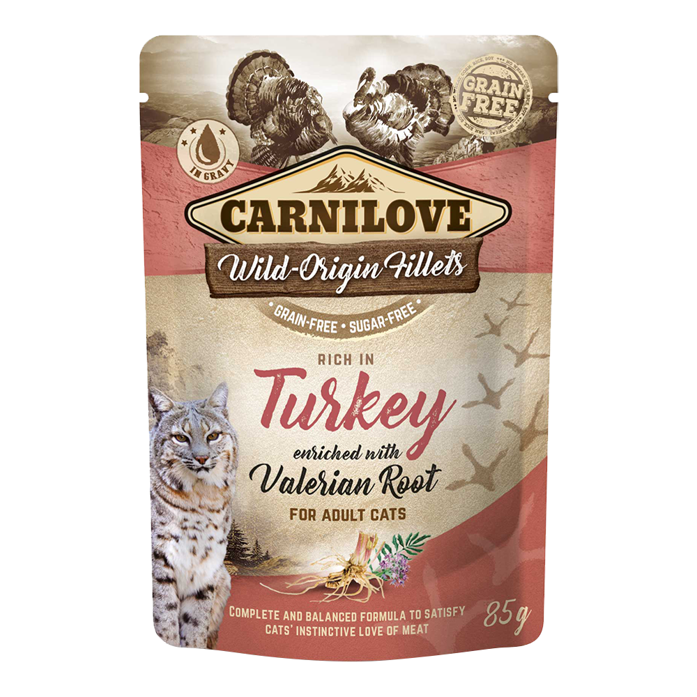 Carnilove Turkey enriched with Valerian Root for Adult Cats (Wet Food Pouches)