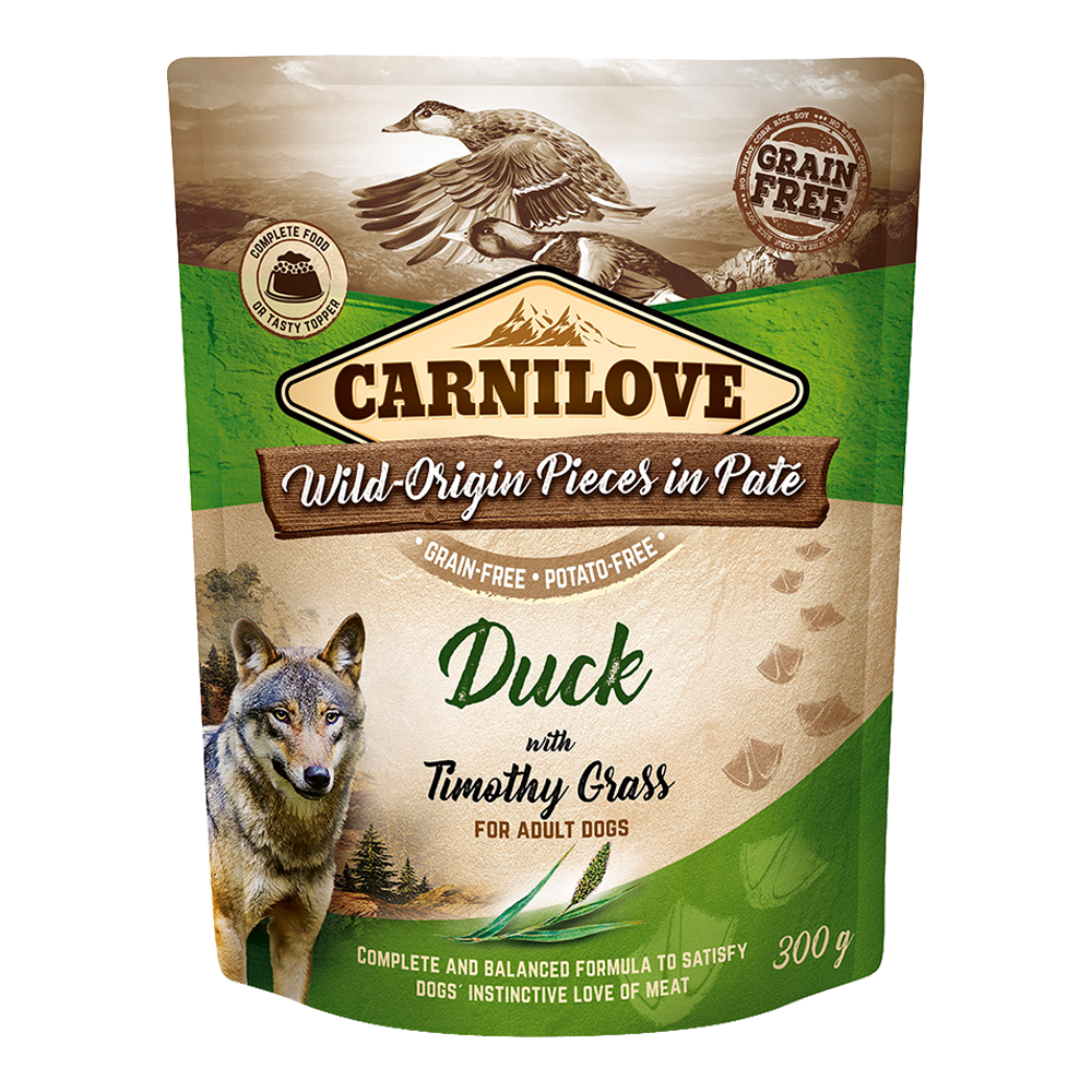 Carnilove Duck with Timothy Grass for Adult Dogs (Wet Food Pouches)