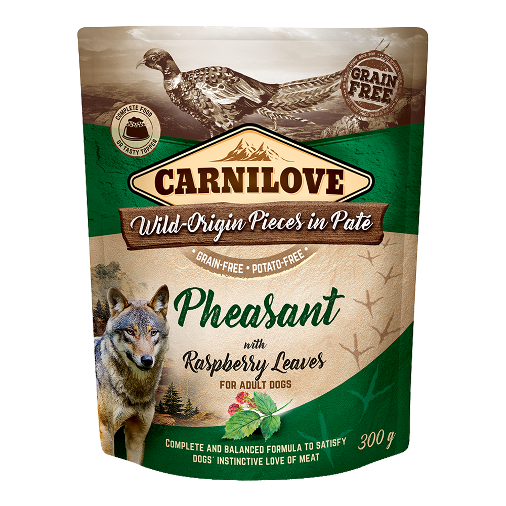 Carnilove Pheasant with Raspberry Leaves for Adult Dogs (Wet Food Pouches)