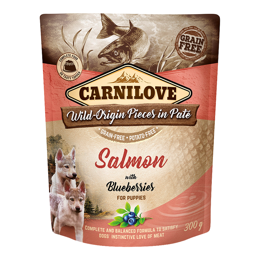 Carnilove Salmon with Blueberries for Puppies (Wet Food Pouches)