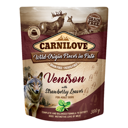 Load image into Gallery viewer, Carnilove Venison with Strawberry Leaves for Adult Dogs (Wet Food Pouches)

