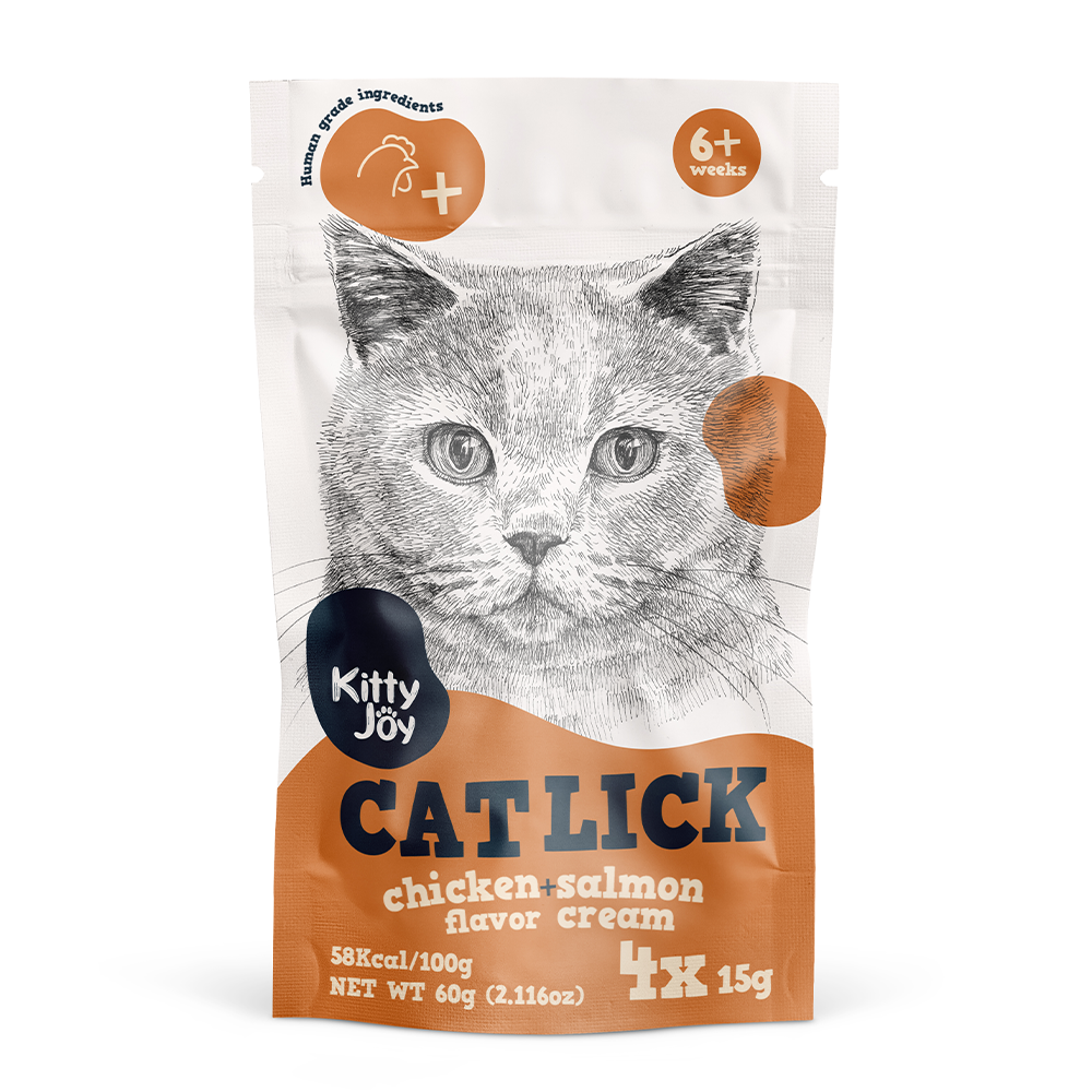 Kitty Joy Cat Lick Chicken + Salmon Flavor Cream Cat Treats