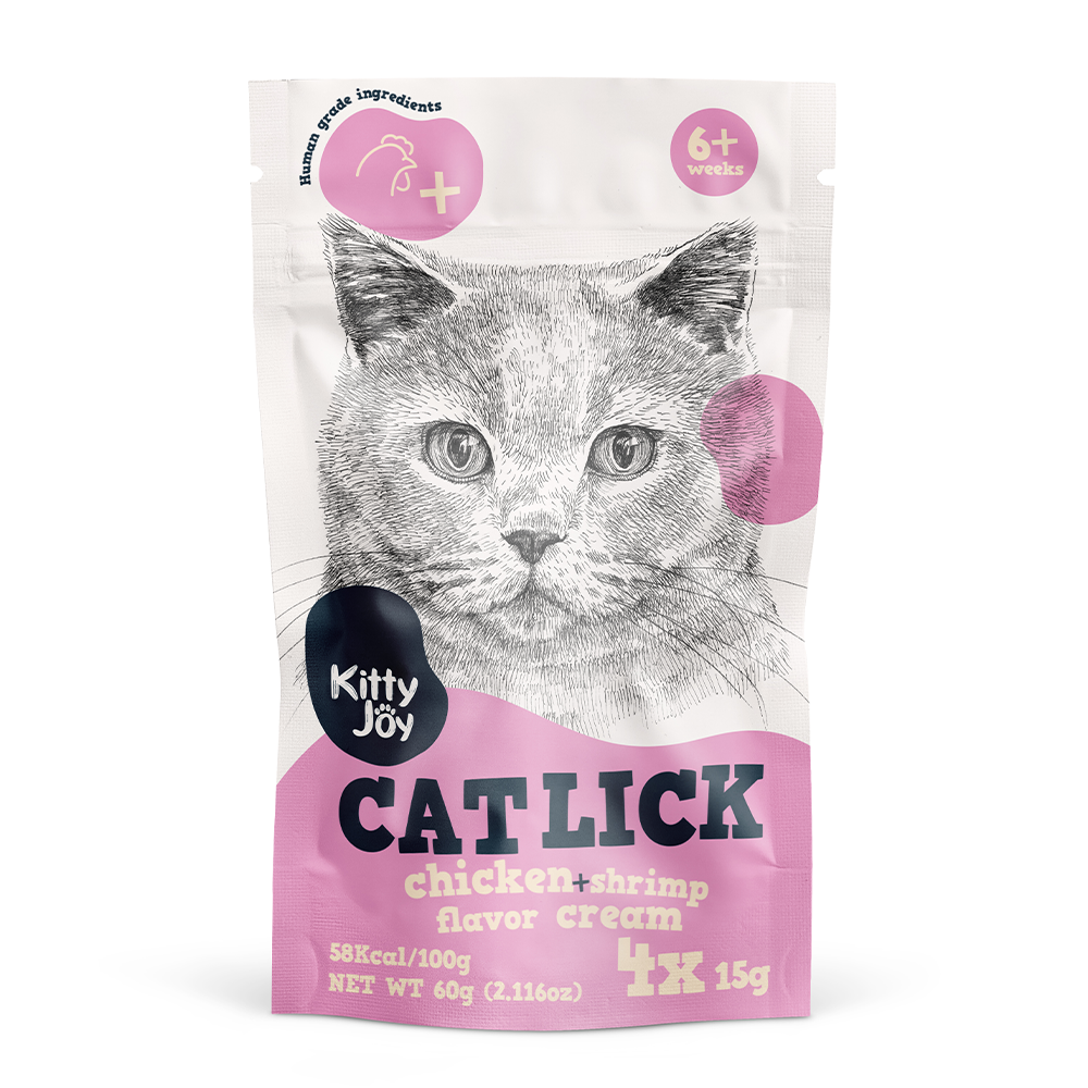 Kitty Joy Cat Lick Chicken + Shrimp Flavor Cream Cat Treats