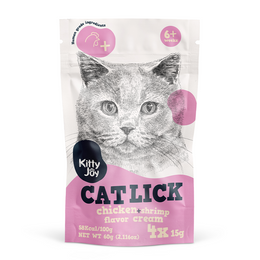 Load image into Gallery viewer, Kitty Joy Cat Lick Chicken + Shrimp Flavor Cream Cat Treats
