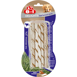Load image into Gallery viewer, 8in1 Delights Beef Twisted Sticks Dog Chews
