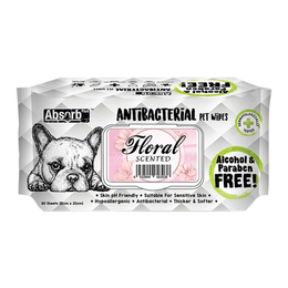 Load image into Gallery viewer, Absolute Pet Absorb Plus Antibacterial Pet Wipes Floral
