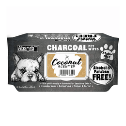 Load image into Gallery viewer, Absolute Pet Absorb Plus Charcoal Pet Wipes Coconut
