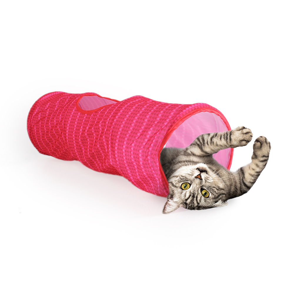 All For Paws Modern Cat Tunnel - Pink