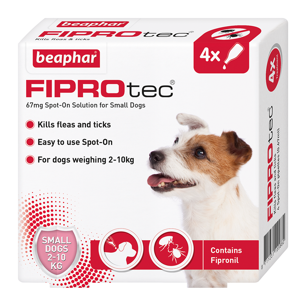 Beaphar Fiprotec Spot On Flea & Tick Treatment For Dogs- 4 Pipettes