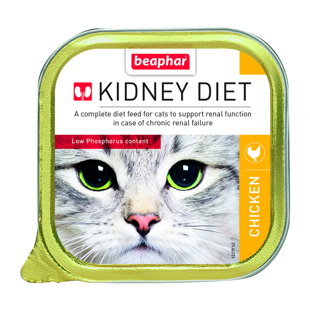Beaphar Kidney/Renal Diet Wet Cat Food Chicken (16pcs x 100g) The