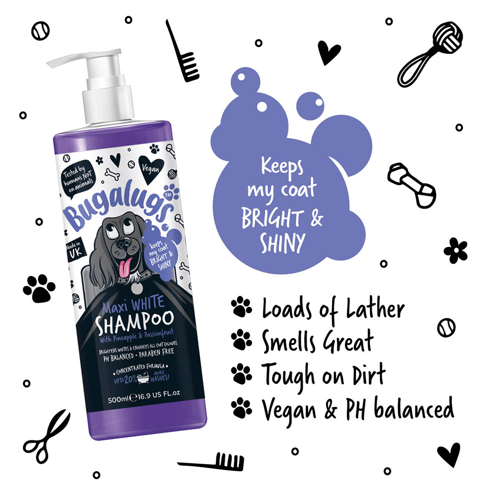 Bugalugs Maxi White Dog Shampoo