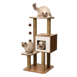 Load image into Gallery viewer, Cat It Premium V-High Base Cat Furniture - Walnut

