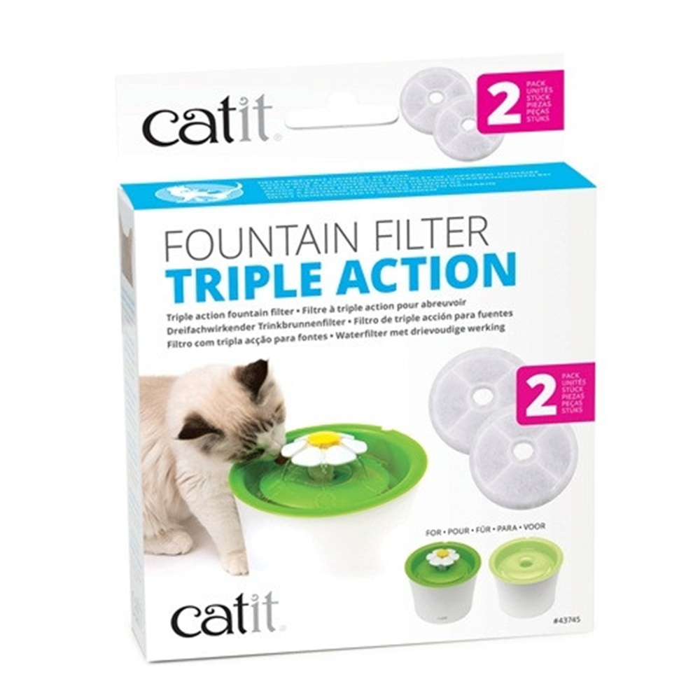 Cat It Senses 2.0 Triple Action Fountain Filter - 2 pack
