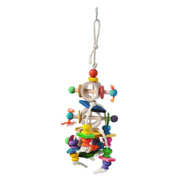 Load image into Gallery viewer, Coollapet Bamboo Cinnamon Roll Bird Toy
