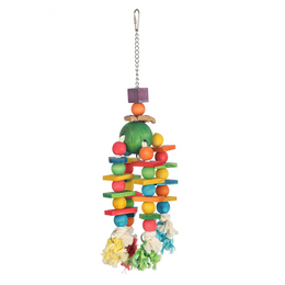Load image into Gallery viewer, Coollapet Wooden Marblewith Rope and Cork Bird Toy
