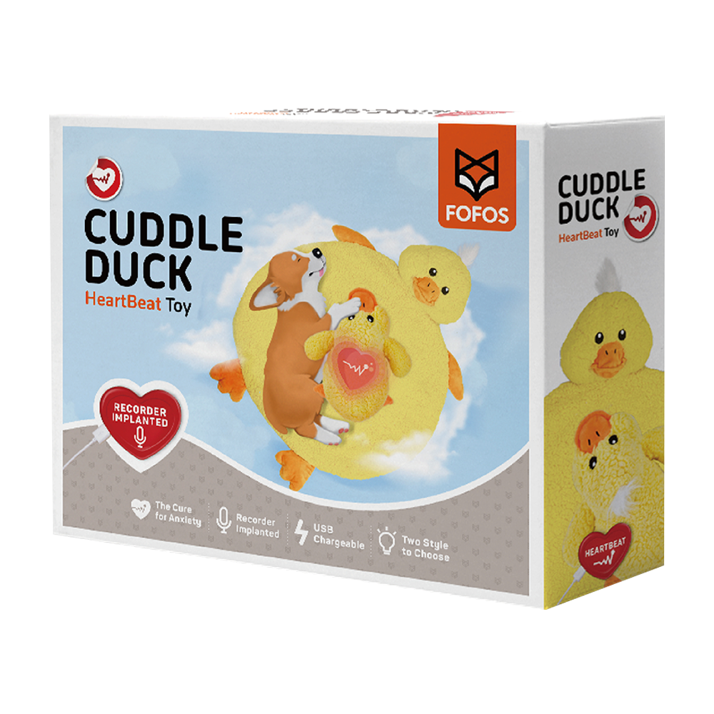 FOFOS Cuddle Duck Heartbeat Toy & Mat