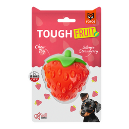 Load image into Gallery viewer, FOFOS Tough Fruit Silence Strawberry Dog Toy
