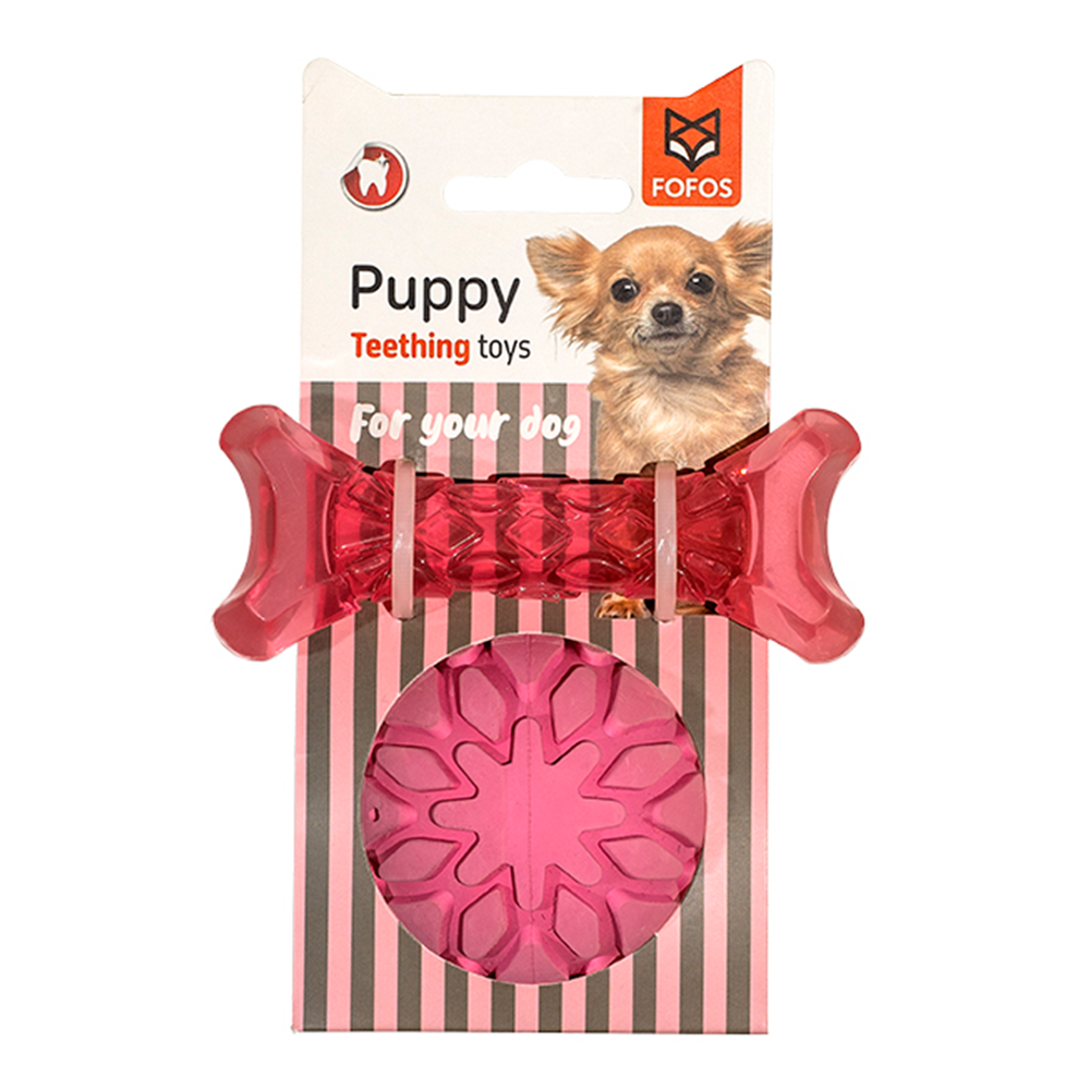 FOFOS Milk Bone & Ball Puppy Toy Pink