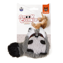 Load image into Gallery viewer, FOFOS Raccoon Floppy Crinkle Cat Toy

