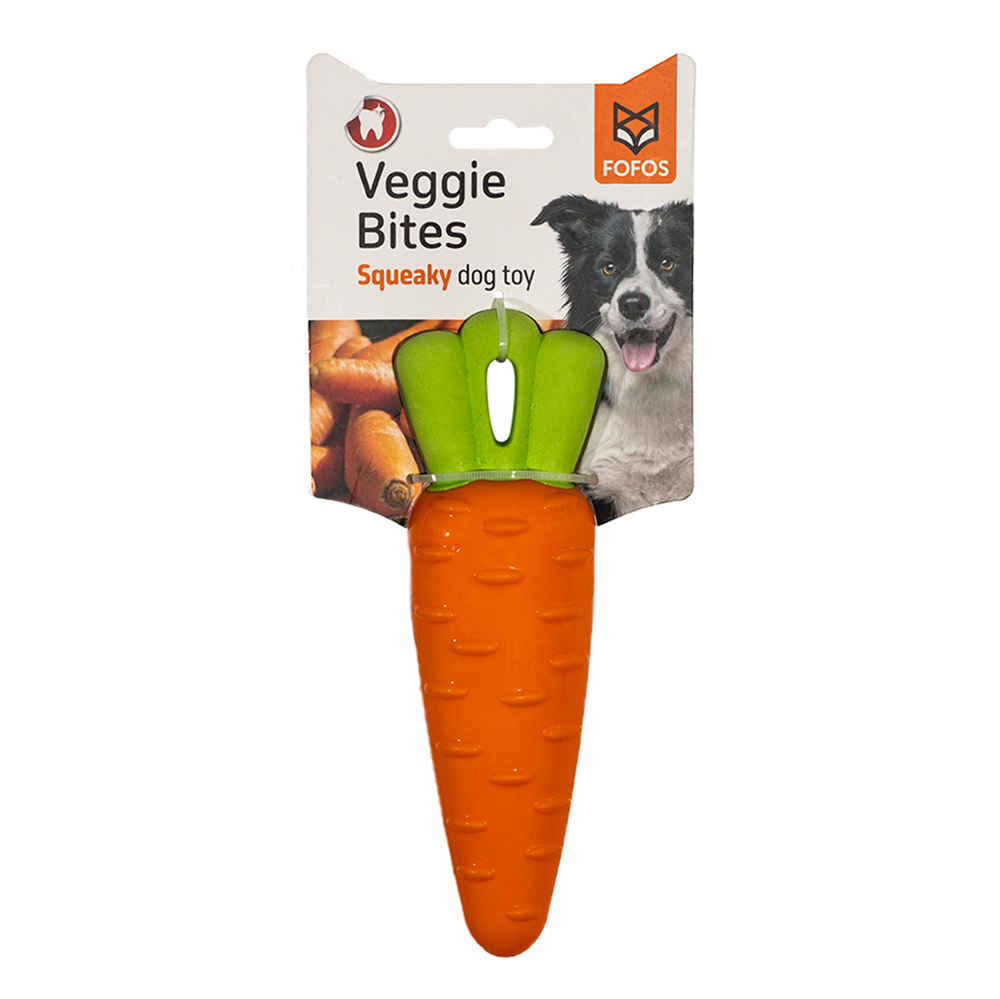 FOFOS Veggi Bites Carrot Dog Toy