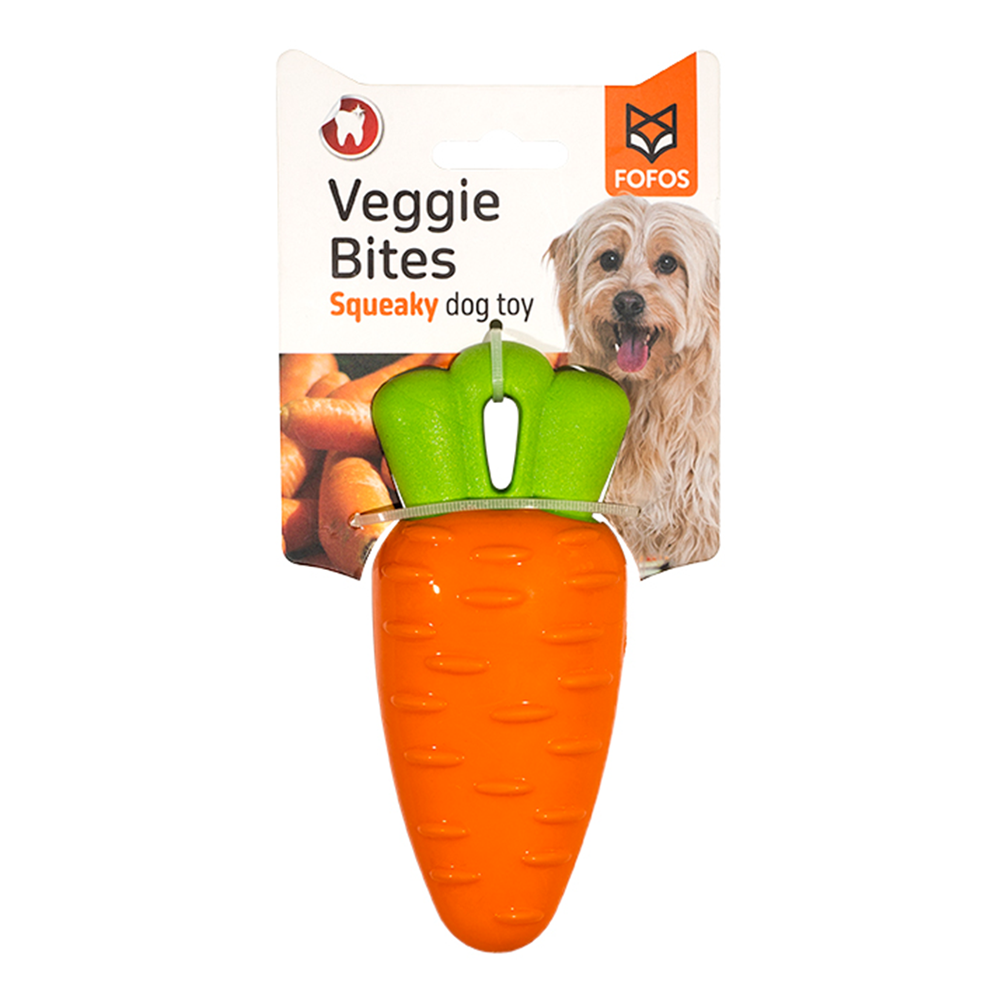 FOFOS Veggi Bites Carrot Dog Toy