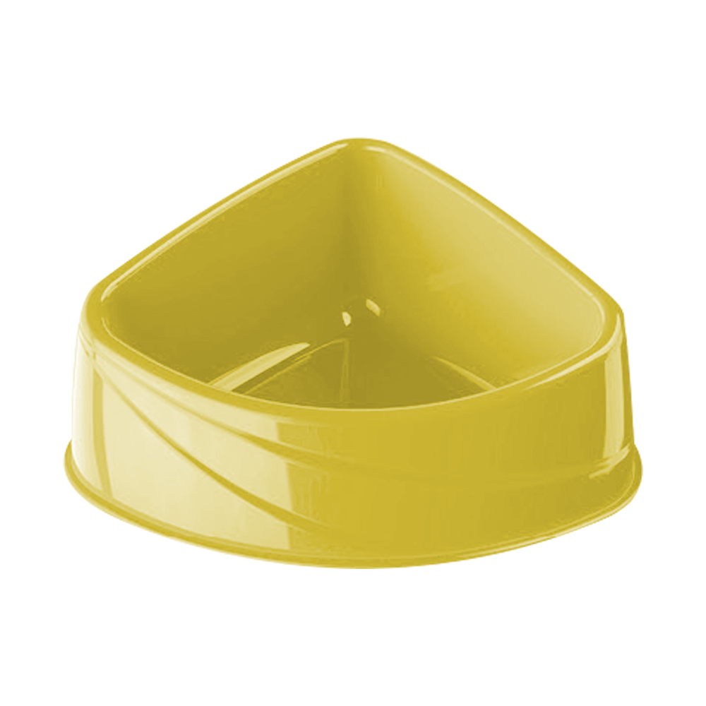 Georplast Corner Plastic Pet Bowl - Lime Green