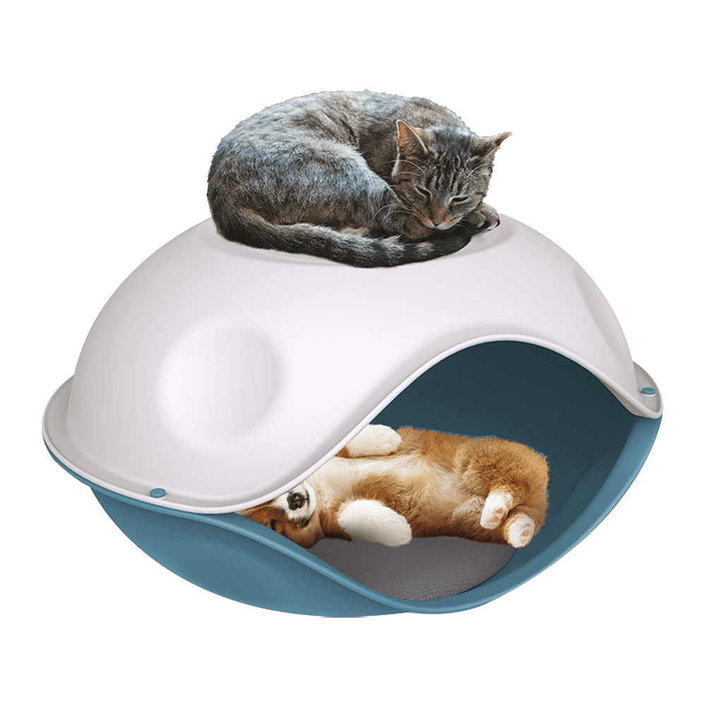 Georplast Duck Covered Pet Bed Blue