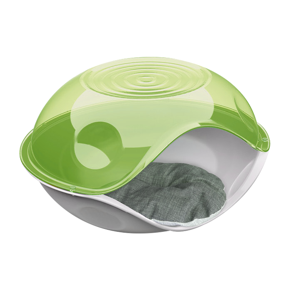 Georplast Duck Transparent Covered Pet Bed - Green