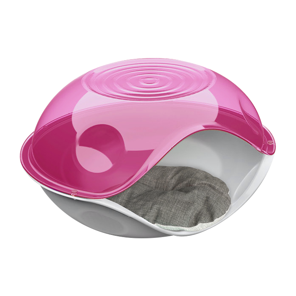 Georplast Duck Transparent Covered Pet Bed - Pink