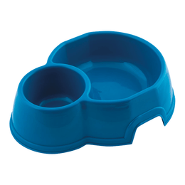 Load image into Gallery viewer, Georplast Mon Ami Double Plastic Pet Bowl Blue
