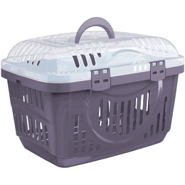 Load image into Gallery viewer, Georplast Rocket Pet Carrier Transparent Lid Navy Blue
