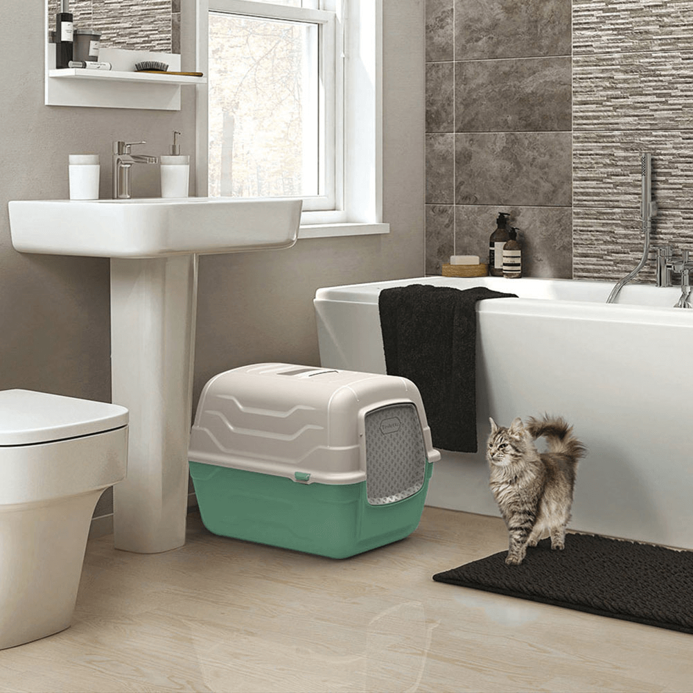 Georplast Roto-Toilet Cat Litter Box Green