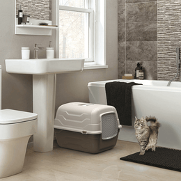Load image into Gallery viewer, Georplast Roto-Toilet Cat Litter Box Grey
