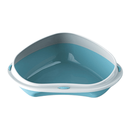 Load image into Gallery viewer, Georplast Shuttle Corner Cat Litter Tray Blue
