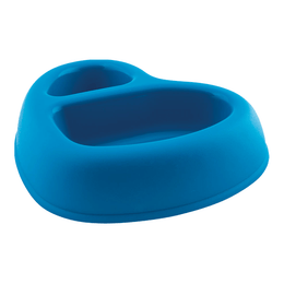 Load image into Gallery viewer, Georplast That&#39;s Amore Double Plastic Pet Bowl Blue
