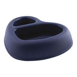 Load image into Gallery viewer, Georplast That&#39;s Amore Double Plastic Pet Bowl Navy Blue
