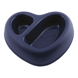 Load image into Gallery viewer, Georplast That&#39;s Amore Double Plastic Pet Bowl Navy Blue
