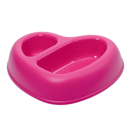 Load image into Gallery viewer, Georplast That&#39;s Amore Double Plastic Pet Bowl Pink
