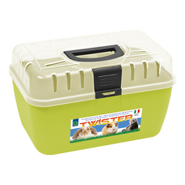 Load image into Gallery viewer, Georplast Twister Small Pets Transport Box - Lime Green

