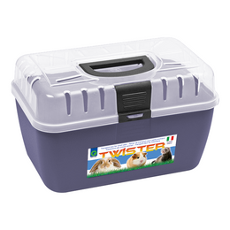 Load image into Gallery viewer, Georplast Twister Small Pets Transport Box - Navy Blue

