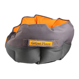 Load image into Gallery viewer, GiGwi Place Soft Bed Orange &amp; Grey
