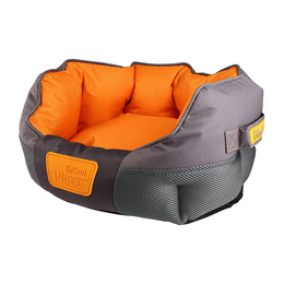 Load image into Gallery viewer, GiGwi Place Soft Bed Orange &amp; Grey
