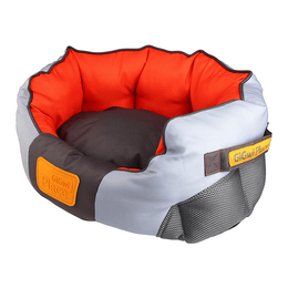 Load image into Gallery viewer, GiGwi Place Soft Bed Orange &amp; Light Grey
