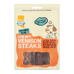 Load image into Gallery viewer, Good Boy Chewy Venison Steaks Natural Dog Treats
