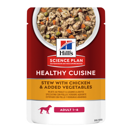 Load image into Gallery viewer, Hill’s Science Plan Healthy Cuisine Adult Stew with Chicken &amp; Added Vegetables Wet Dog Food Pouches
