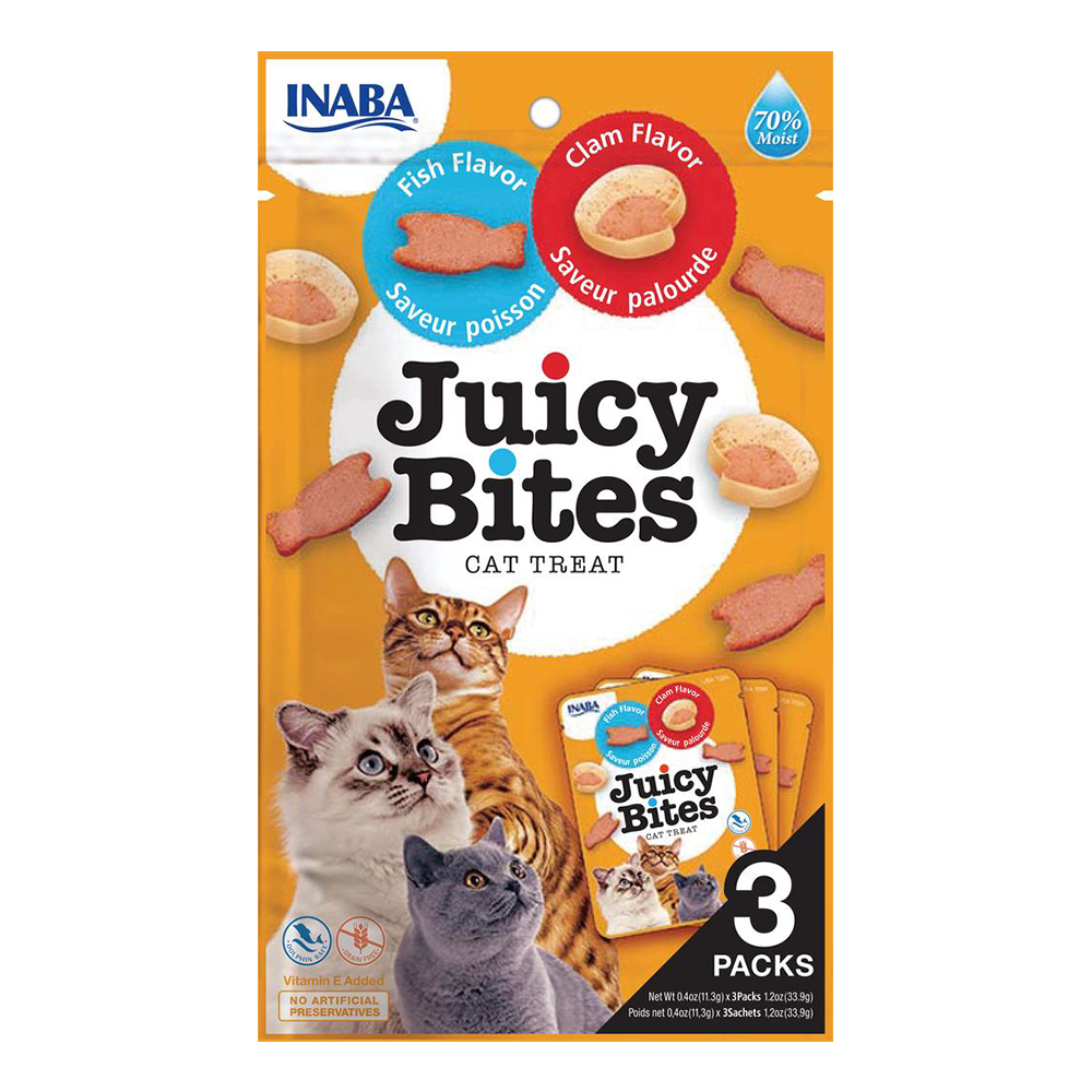Inaba Juicy Bites Fish & Clam Flavor Cat Treats