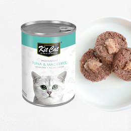 Load image into Gallery viewer, Kit Cat Atlantic Tuna &amp; Mackerel Wet Cat Food
